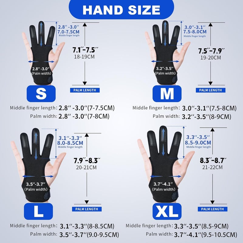 AHOSOUTLY Archery Glove Three Finger Leather Elasticity Archery Protective Gloves Archery Shooting Gloves for Adult and Kids, Archery Protective Gear - Image 5
